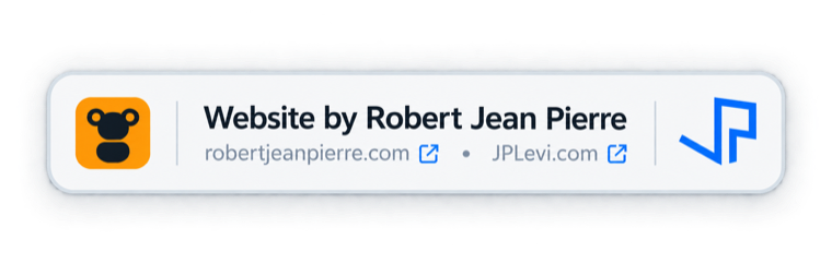 Website by Robert Jean Pierre, robertjeanpierre.com and JPLevi.com